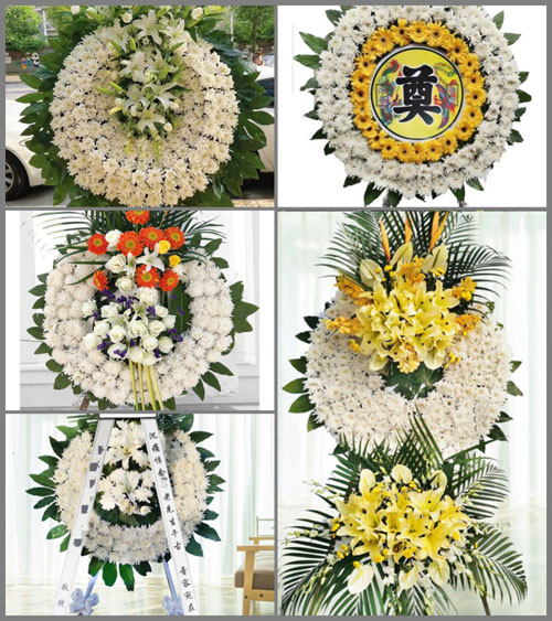 湖南邵阳洞口县竹市镇青毛村花圈速递